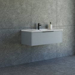 Dansani Mido+ Classic mbelst med Amber vask stribet lysebl mat 101 cm 