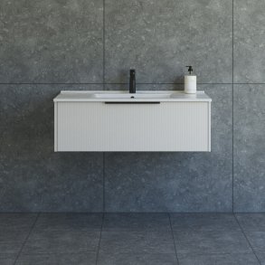 Dansani Mido+ Classic mbelst 101 cm, stribet sand mat m/ Amber vask