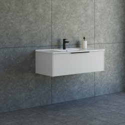 Dansani Mido+ Classic mbelst 101 cm, stribet sand mat m/ Amber vask