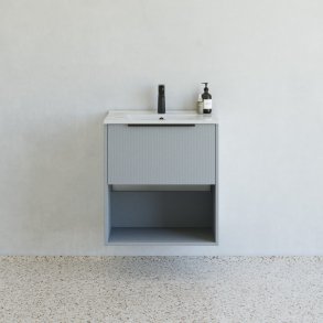 Dansani Mido+ Classic mbelst 61 cm, stribet lysebl m/ Amber vask