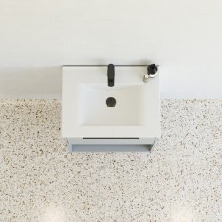 Dansani Mido+ Classic mbelst 61 cm, stribet lysebl m/ Amber vask