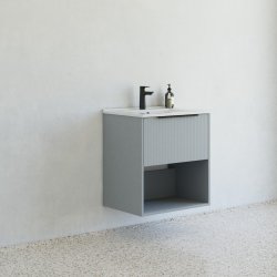 Dansani Mido+ Classic mbelst 61 cm, stribet lysebl m/ Amber vask