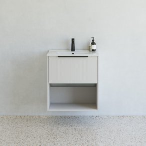 Dansani Mido+ Classic mbelst 61 cm, stribet sand mat m/ Amber vask