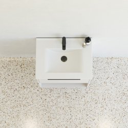 Dansani Mido+ Classic mbelst 61 cm, stribet sand mat m/ Amber vask