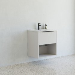 Dansani Mido+ Classic mbelst 61 cm, stribet sand mat m/ Amber vask