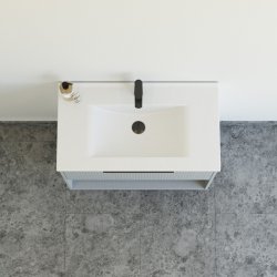 Dansani Mido+ Classic mbelst 81 cm, stribet lysebl mat m/ Amber vask