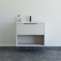 Dansani Mido+ Classic mbelst 81 cm, stribet sand mat m/ Amber vask