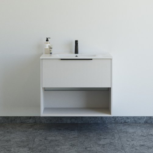 Dansani Mido+ Classic mbelst med Amber vask stribet sand mat 81 cm 
