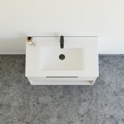 Dansani Mido+ Classic mbelst 81 cm, stribet sand mat m/ Amber vask