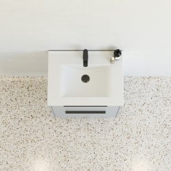 Dansani Mido+ Classic mbelst 61 cm, stribet lysebl mat m/ Amber vask