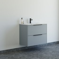 Dansani Mido+ Classic mbelst 81 cm, stribet bl mat m/ Amber vask