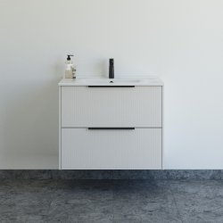 Dansani Mido+ Classic mbelst 81 cm, stribet sand mat m/ Amber vask