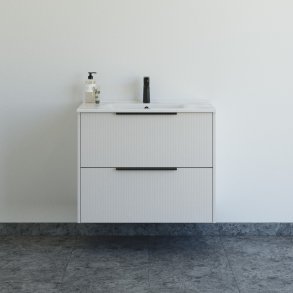 Dansani Mido+ Classic mbelst 81 cm, stribet sand mat m/ Amber vask