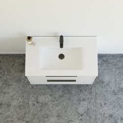 Dansani Mido+ Classic mbelst 81 cm, stribet sand mat m/ Amber vask