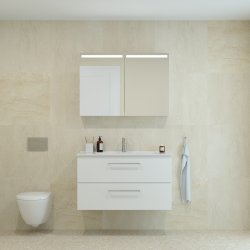 Dansani Mido+ Top spejlskab, 100 cm - Hvid mat