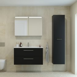 Dansani Mido+ Top spejlskab, 100 cm - Sort struktur