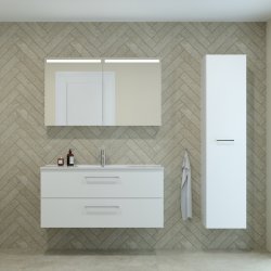 Dansani Mido+ Top spejlskab, 120 cm - Hvid mat