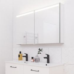 Dansani Mido+ Top spejlskab, 120 cm - Alu