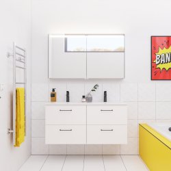 Dansani Mido+ Top spejlskab, 120 cm - Alu