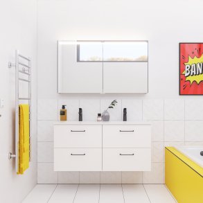 Dansani Mido+ Top spejlskab, 120 cm - Alu