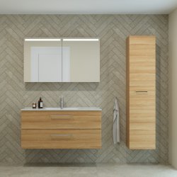 Dansani Mido+ Top spejlskab, 120 cm - Varm eg