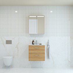 Dansani Mido+ Top spejlskab 60 cm - Varm eg