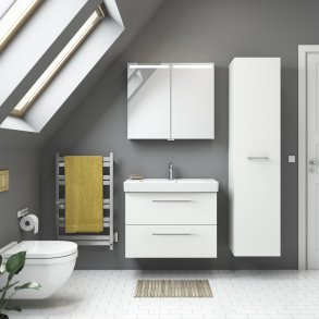 Dansani Mido+ Top spejlskab 80 cm - Hvid mat
