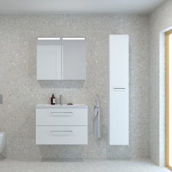 Dansani Mido+ Top spejlskab 80 cm - Hvid mat
