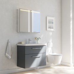 Dansani Mido+ Top spejlskab 80 cm - Alu