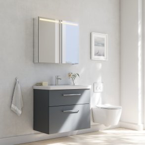 Dansani Mido+ Top spejlskab 80 cm - Alu