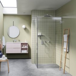 Unidrain Showerline, fast modul. H. B 900 mm. D 1000 mm