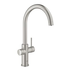 GROHE Blue Home Kkkenarmatur med kler starter kit. C-tud. Supersteel