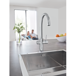 GROHE Blue Professional kkkenarmatur med kler og C-tud. Krom