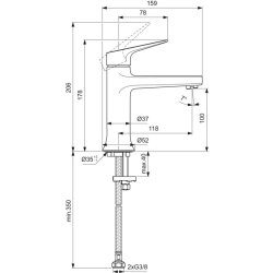 Ideal Standard La Dolce Vita h�ndvask armatur krom 