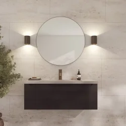 Loevschall Sekvens vglampe med up and down lights i bruneret messing 