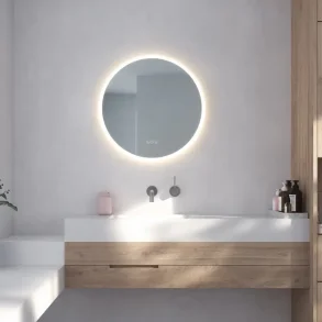 Loevschall Johannesburg rundt spejl med touch-panel og farveskift, 60 cm