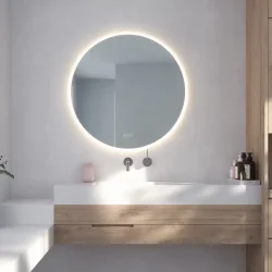 Loevschall Johannesburg rundt spejl med touch-panel og farveskift, 80 cm