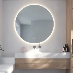 Loevschall Johannesburg rundt spejl med touchpanel og farveskift 100 cm