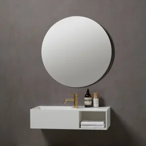 Loevschall Nibe rundt svvende spejl med bagbelysning, 80 cm 