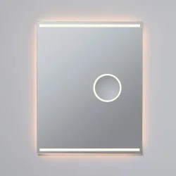 Loevschall Focus spejl 60x75 cm, integreret makeup spejl og lys