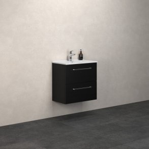 Dansani Mido 61 cm mbelpk. 2 skuffer, sort m/ vask Amber Mini