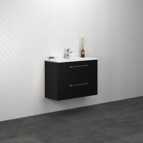 Dansani Mido 81 cm mbelpk. 2 skuffer, sort m/ vask Amber Mini 