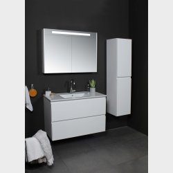 Sanibell Basicline hjskab. 150x35x35cm Hvid hjglans