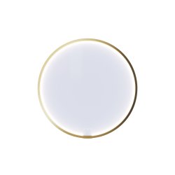 Dansani Moon spejl med LED-lys. 75 - Brstet messing