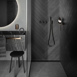 Unidrain Highline ramme - sort 900/25