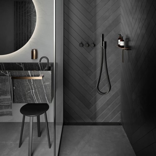 Unidrain Highline ramme - sort 1200/10