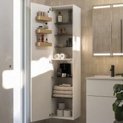 Dansani Luna h�jskab, 40x176 cm, venstre - Brun eg