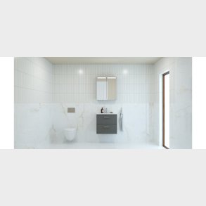 Dansani Mido+ Top spejlskab 60 - Gr� mat