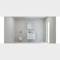 Dansani Mido+ Top spejlskab 80 cm - Hvid Blank