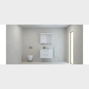 Dansani Mido+ Top spejlskab 80 cm - Hvid Blank